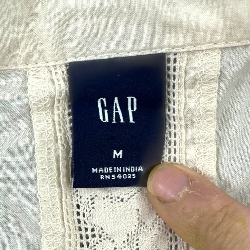 Gap White Pintuck Blouse - image 7